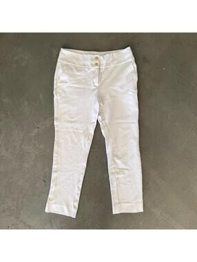 Anne Klein Pants / Cropped Slim Fit / Ivory / Womenβs 6